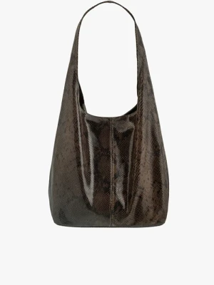 Shopperka we wzór skóry jaszczurki Bravo Moda Czarny