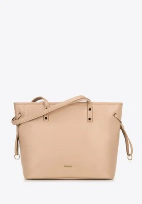 Shopperka z ekoskóry z troczkami beżowa Wittchen