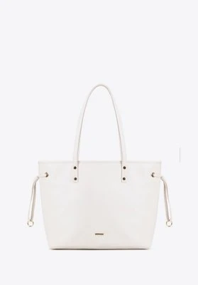 Shopperka z ekoskóry z troczkami kremowa Wittchen