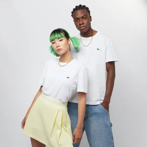 Lacoste Short Sleeved Crew Neck mężczyźni T-Shirty i Polo biały rozmiar Odzież