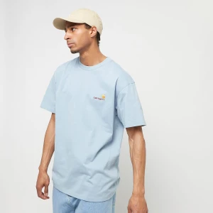 Carhartt WIP Shortsleeve American Script T-Shirt mężczyźni T-Shirty i Polo niebieski rozmiar Odzież