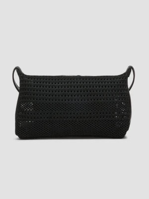 Shoulder-Bag aus Ajourstrick mit verstellbarem Schultergurt s.Oliver czarny