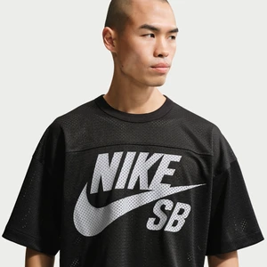 Siateczkowa koszulka piłkarska do skateboardingu Nike SB - Czerń