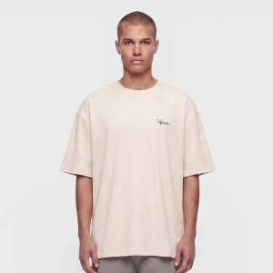 Signar Oversized Rib Tee Pegador beż