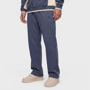 Signature Box Pleat Straight Leg Sweatpants Karl Kani niebieski