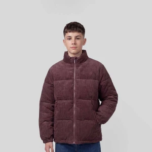 Signature Corduroy Puffer Jacket Karl Kani brązowy