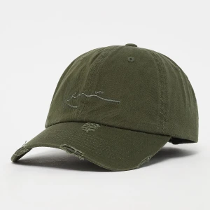 Signature Embro Damaged Washed Cap, markiKarl Kani, Czapki, w kolorze zielony, rozmiar:
