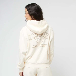 Signature Heart Cross Backprint Zip Hoodie off white, markiKarl Kani, Bluzy, w kolorze beż, rozmiar: