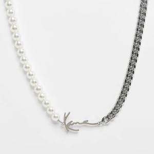 Signature Pearl Chain Karl Kani srebrny