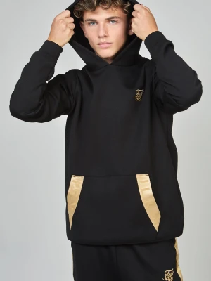 SikSilk Bluza z kapturem dla chłopców, czarna taped