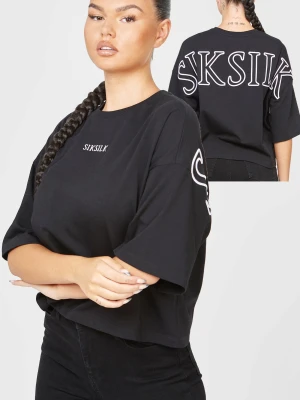 Siksilk damska koszulka z uprawami czarnej marki