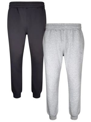 SikSilk Mens Black and Grey Marl Pack of 2 Joggers