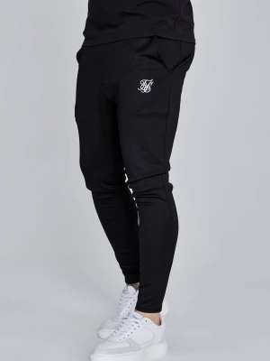 SikSilk Męskie Czarne Essentials Poliestrowe Joggers
