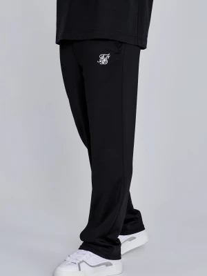 SikSilk Mens Black Essentials Poly Track Pants