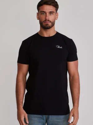 SikSilk Męska Czarna Podstawowa Koszulka