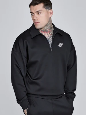 Zdjęcie produktu SikSilk Męski Czarny Essentials Zip Sweter