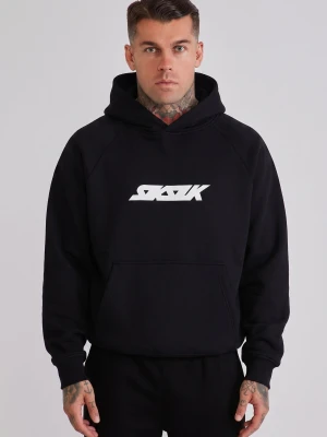 SikSilk Męska Czarna Grafitowa Bluza z Kapturem