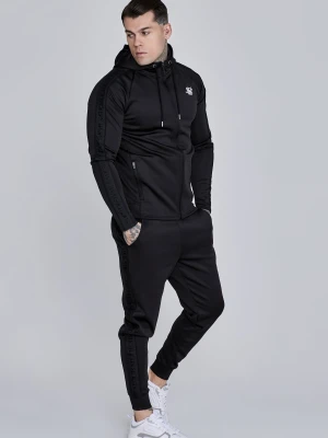 SikSilk Męski Czarny Zestaw Bluza z Kapturem i Joggersy