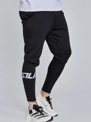 SikSilk Męskie Czarne Muscle Fit Joggersy