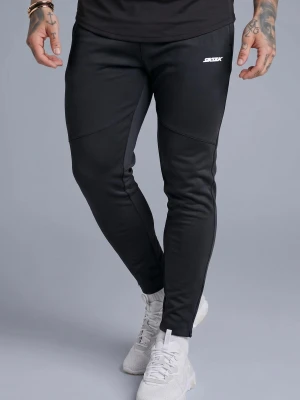 SikSilk Mens Black Muscle Fit Joggers