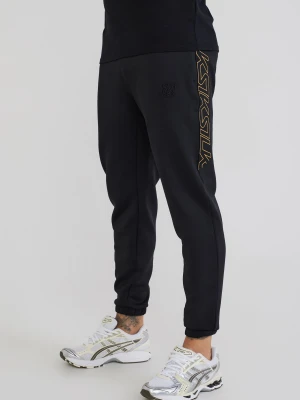 SikSilk Mens Black Muscle Fit Joggers