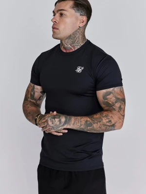 Zdjęcie produktu SikSilk Męski Czarny T-Shirt Dopasowany Muscle Fit