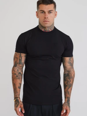 SikSilk Męska Czarna Obcisła Koszulka Mięśniowa