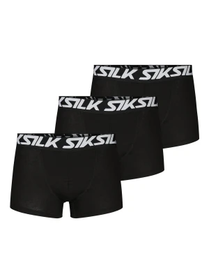 SikSilk Mens Black Pack of 3 Boxer Shorts
