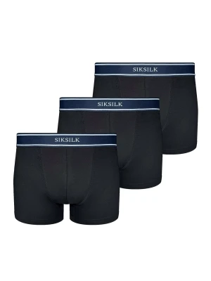 SikSilk Mens Black Pack of 3 Boxer Shorts