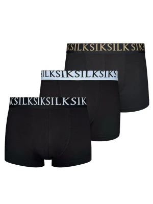 SikSilk Mens Black Pack of 3 Boxer Shorts