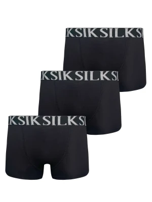 SikSilk Mens Black Pack of 3 Boxer Shorts