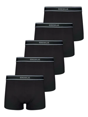 SikSilk Mens Black Pack of 5 Boxer Shorts