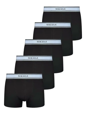 SikSilk Mens Black Pack of 5 Boxer Shorts