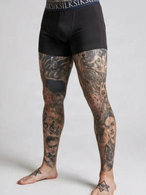 SikSilk Mens Black Pack of 5 Boxer Shorts