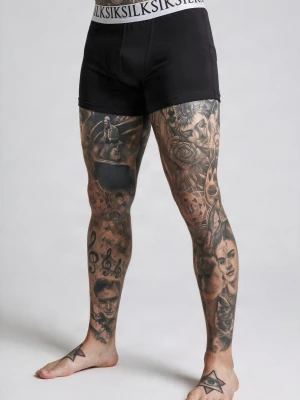 SikSilk Mens Black Pack of 5 Boxer Shorts