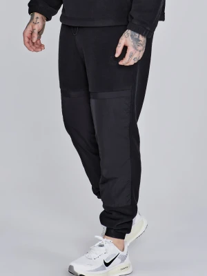 SikSilk Mens Black Polar Fleece Joggers