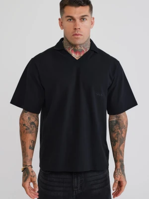 SikSilk Mens Black Polo T-Shirt