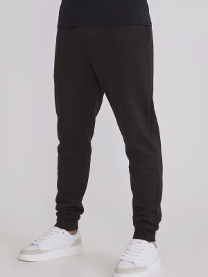 SikSilk Mens Black Regular Fit Joggers