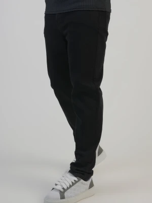 SikSilk Męskie Czarne Slim Fit Jeansy