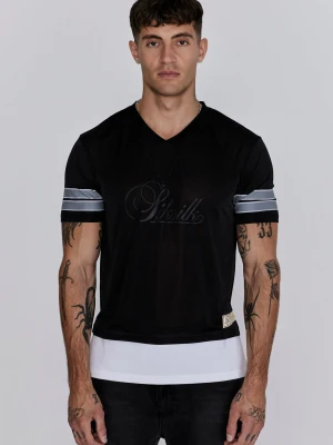 SikSilk Męski Czarny T-Shirt Sportowy