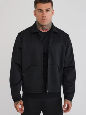 SikSilk Mens Black Taped Track Top