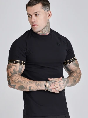 SikSilk Męski Czarny Tech T-Shirt