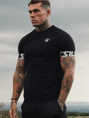SikSilk Męski Czarny Tech T-Shirt