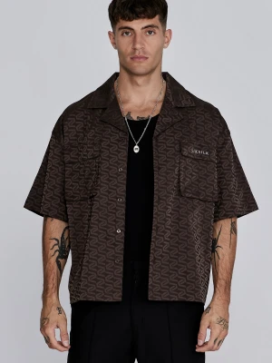 SikSilk Men's Brown Utility Shirt