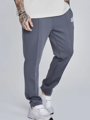 SikSilk Męskie Ciemnoszare Essentials Spodnie z Zakładkami