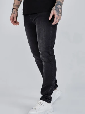 SikSilk Mens Denims Washed Black