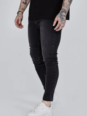 SikSilk Mens Denims Washed Black