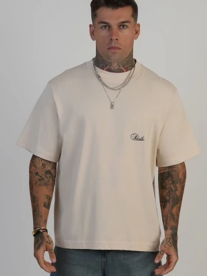 SikSilk Mens Ecru Oversized T-Shirt