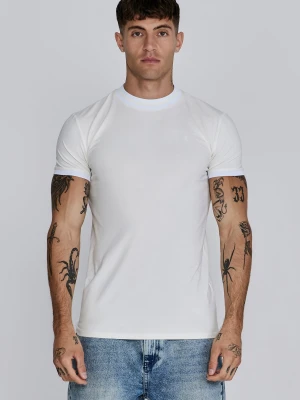 SikSilk Męski Ecru T-Shirt Ringer