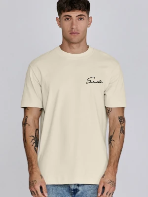 SikSilk Męski Ecru Signature T-Shirt